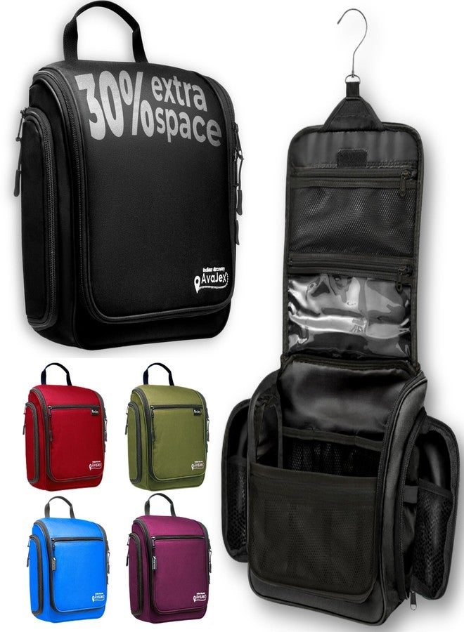 AvaJex Travel Toiletry Bag for Men and Women - (10.6”x10.6”x3.2”) Large Hanging Toiletry Organizer - Waterproof Hygiene Bag with Metal XXL Swivel Hook, with Sturdy Zippers and 15 Compartments for Toiletries - Image 1